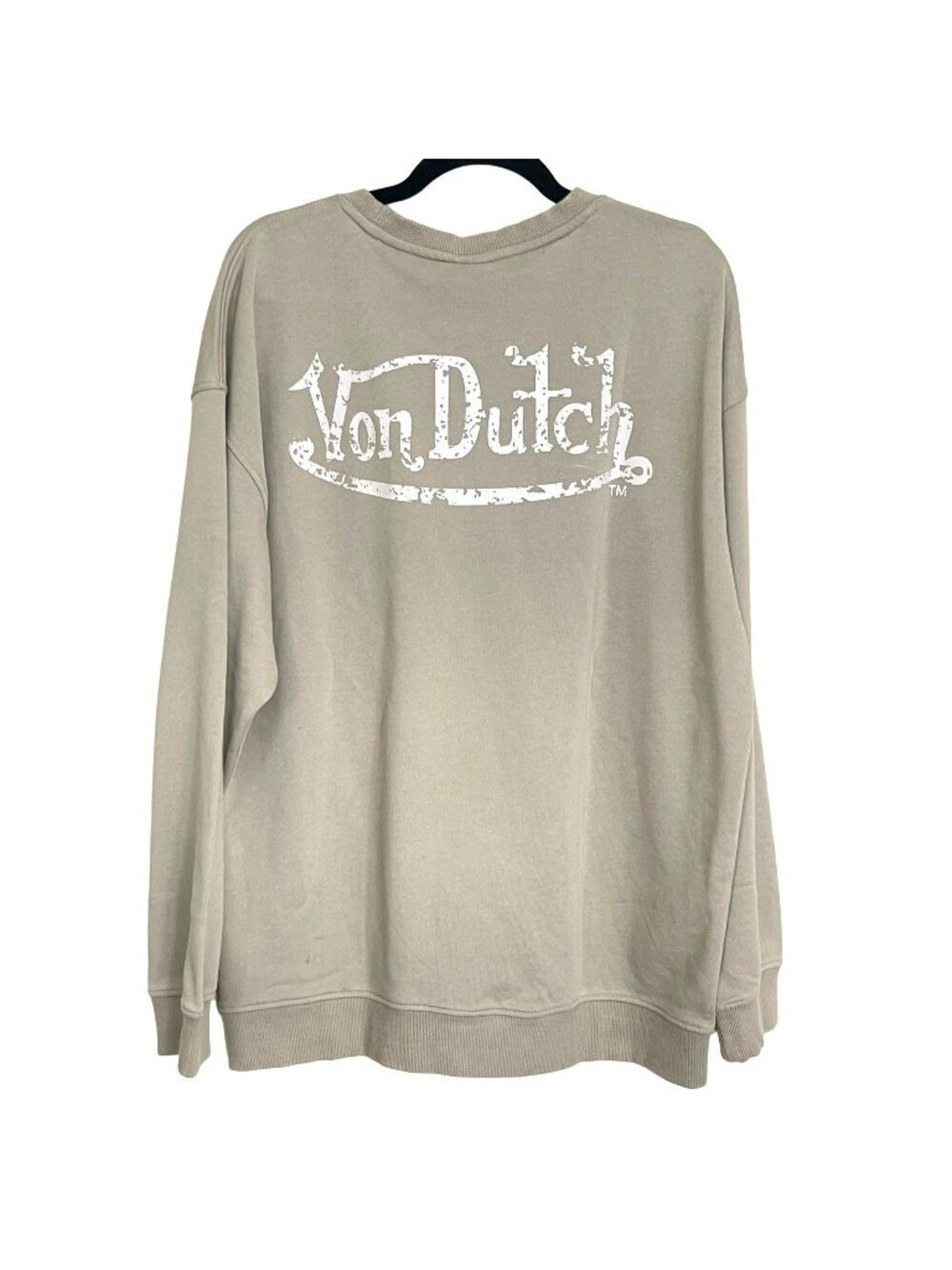 Von Dutch Back Logo Green Mens Sweatshirt Size Large NWT